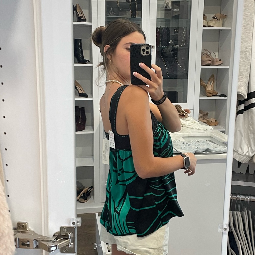 Green baby doll shirt